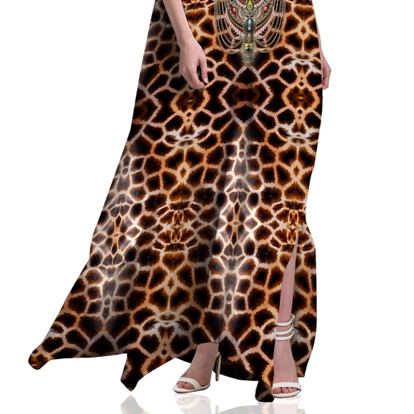 Animal Print Kaftan - Maxi Kaftan 75% OFF - Brand NEW - Picture 2 of 3